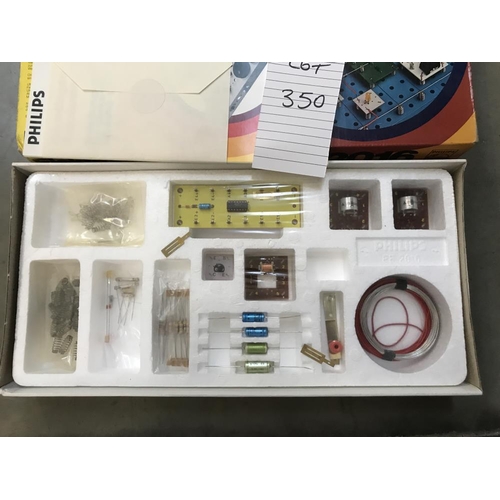 350 - 5 Philips (German) electronic kits EE2016, 1 still sealed inside, may be missing some components, so... 