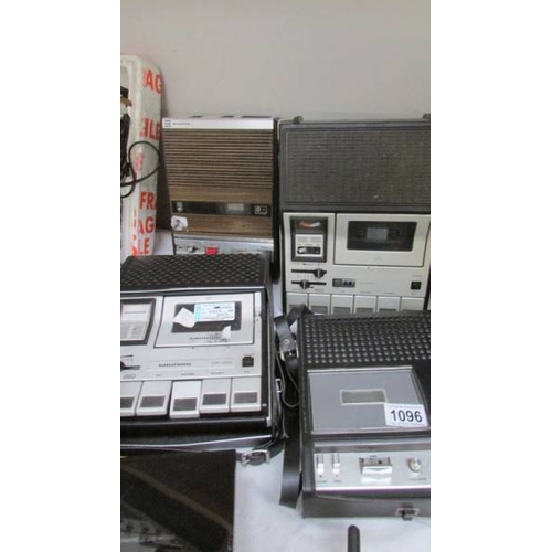 1096 - 3 Grundig cassette players, CR355, CR485, C410, all working but will require servicing and a Phillip... 