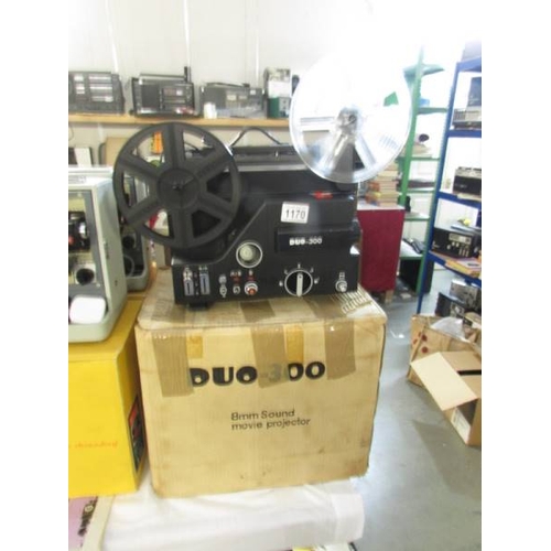 1170 - A Duo-300 8mm sound projector, all functions work but not tested with films and a Prinz IQ 1800 slid... 