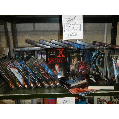 18 - A shelf of X Files videos.