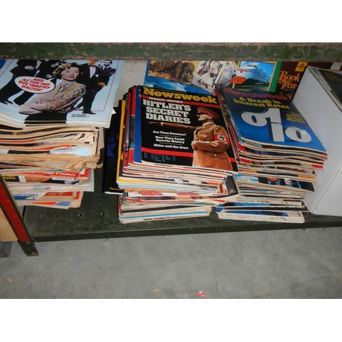 20 - 2 shelves of magazines including Time, Newsweek, Starburst, Flicks. Book of Life etc.,