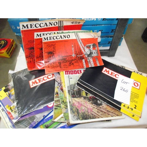 260 - A good selection of meccanno book of models etc.