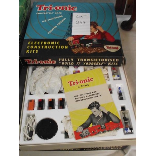264 - 4 Tri-ang Tri-onic electronic sets, some components may be missing so being sold as seen, collect on... 