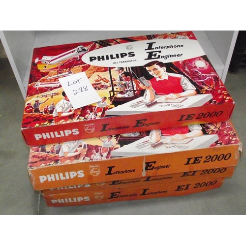 288 - 4 Philips Interphone engineer and Engineer interphone kits IE2000 and EI2000, some components may be... 