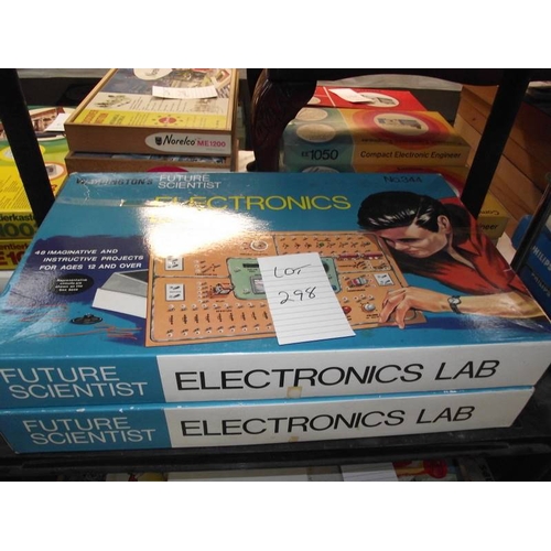 298 - 2 Waddingtons electronic lab kits No.344,  some components may be missing so being sold as seen, col... 