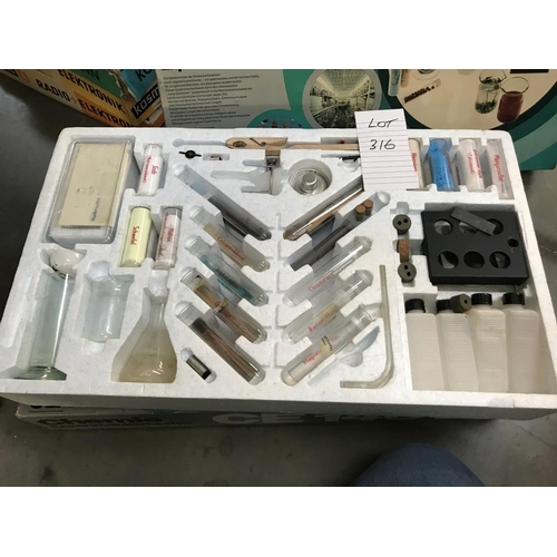 316 - 2 Philips (German) chemistry kits CE1401, may be missing some components, so being sold as seen, col... 