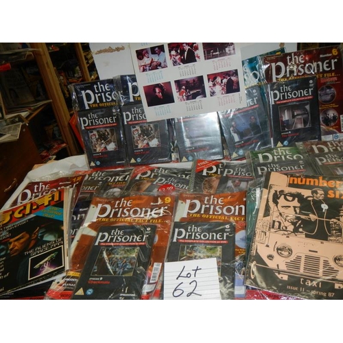 62 - A large quantity of book etc., Mainly 'The Prisoner'.