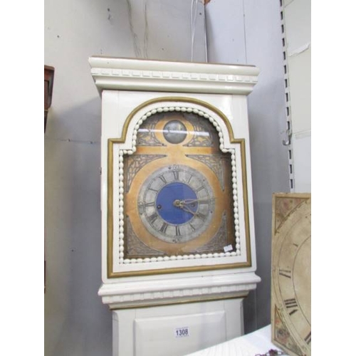 1308 - A painted Grandfather clock.