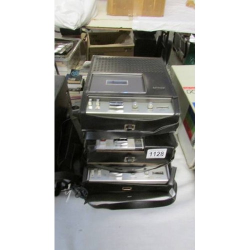 1128 - 3 Phillips cassette players, untested so sold as a/f.