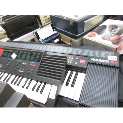 1155 - A Hohner PSK45 keyboard a/f and a Yamaha PSS280 keyboard, working.