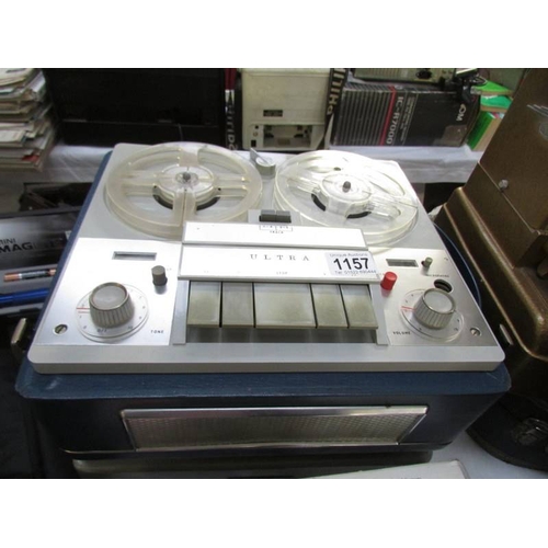 1157 - An Ultra reel to reel tape recorder moderl 6202, powers up but no further testing.