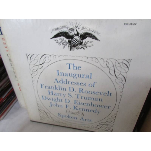 1219 - A small lot of audio LP's including speeches, Eisenhower, Truman, Nixon, JFK etc.,