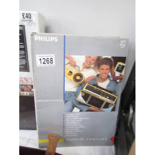 1268 - A good selection of Phillips and Grundig audio catalogues from Mid 1980's to Mid 1990's, approximate... 