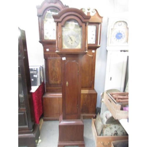 1306 - A small mahogany Grandfather clock.