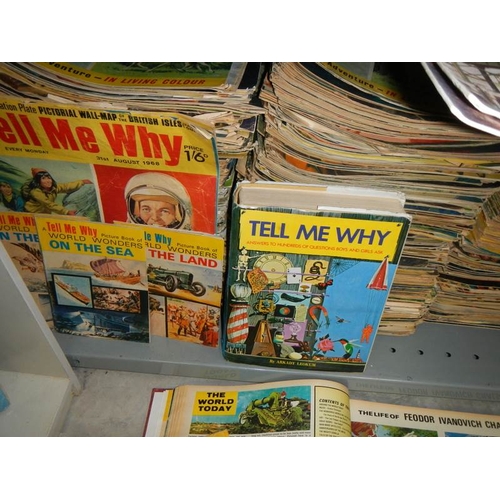 17 - Two shelves of assorted magazine including Tell Me Why, Engineering etc.,