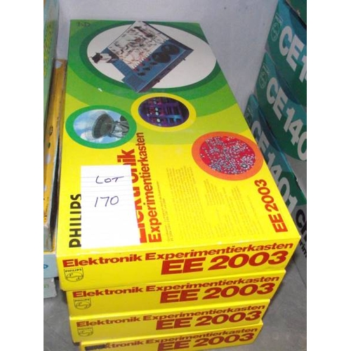 170 - 4 German electronic kits EE2003, some components may be missing, being sold as seen. Collect only