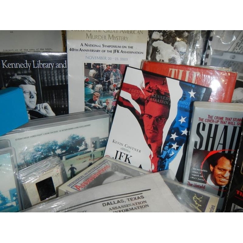 19 - A shelf of mainly J F Kennedy memorabilia,
