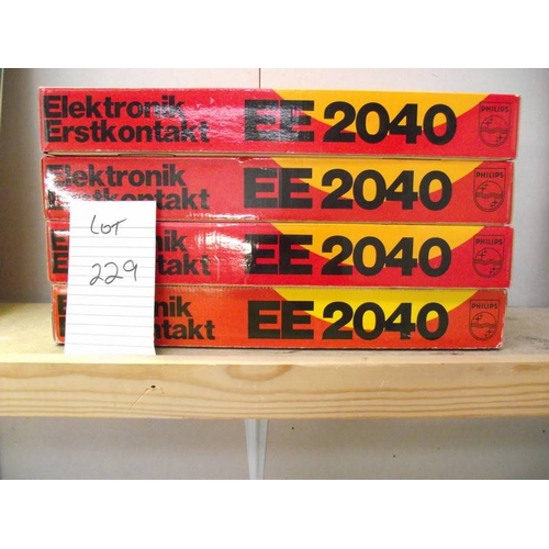 229 - 4 German Philips electronic kits EE2040, all sealed inside, being sold as seen, collect only