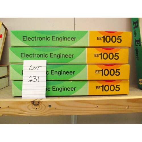 231 - 4 Philips electronic engineer kits EE1005, all sealed inside, being sold as seen, collect only