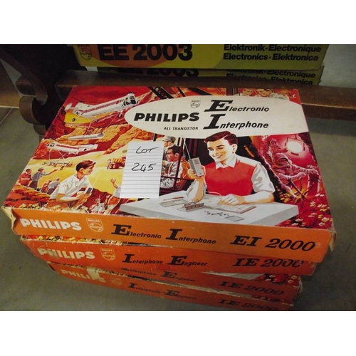 245 - 4 Philips Interphone engineer IE 2000 x 3 and EI 2000, some components may be missing, so being sold... 