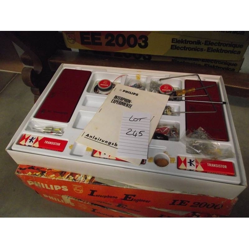 245 - 4 Philips Interphone engineer IE 2000 x 3 and EI 2000, some components may be missing, so being sold... 