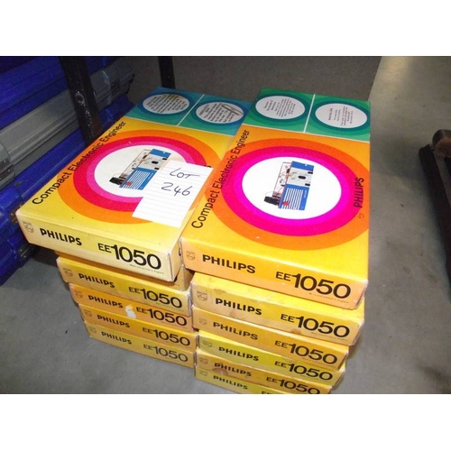 246 - 12 philips EE1050 compact electronic engineer kits, may be missing some components, so being sold as... 