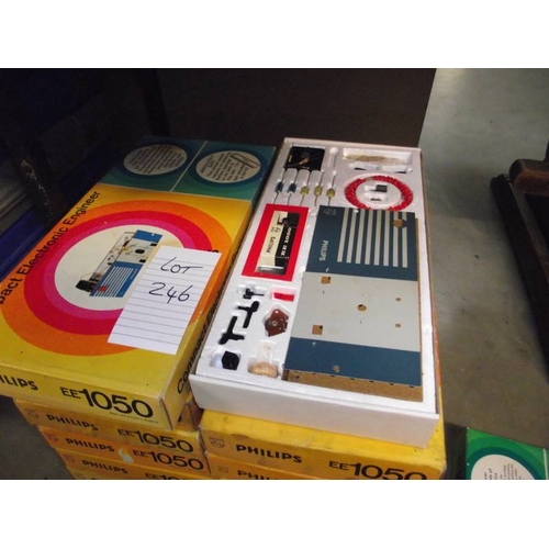 246 - 12 philips EE1050 compact electronic engineer kits, may be missing some components, so being sold as... 