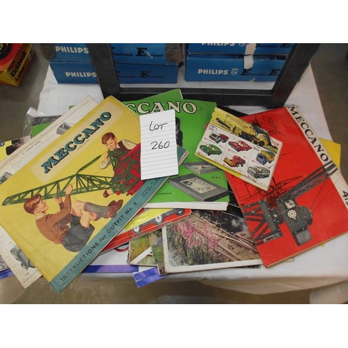 260 - A good selection of meccanno book of models etc.
