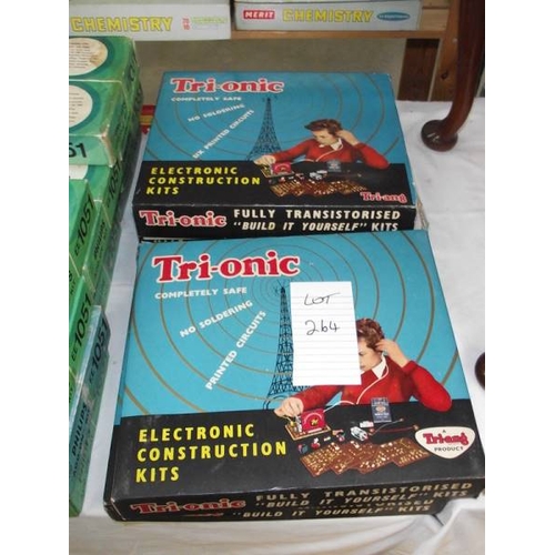 264 - 4 Tri-ang Tri-onic electronic sets, some components may be missing so being sold as seen, collect on... 