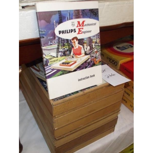 266 - 6 Philips mechanical engineer sets ME1200,  some components may be missing so being sold as seen, co... 