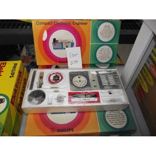 270 - 5 Philips compact electronic engineer kits EE1052, some components may be missing so being sold as s... 