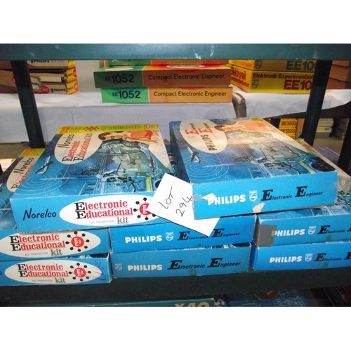 294 - 8 Philips electronic engineer kits, EE8,  some components may be missing so being sold as seen, coll... 