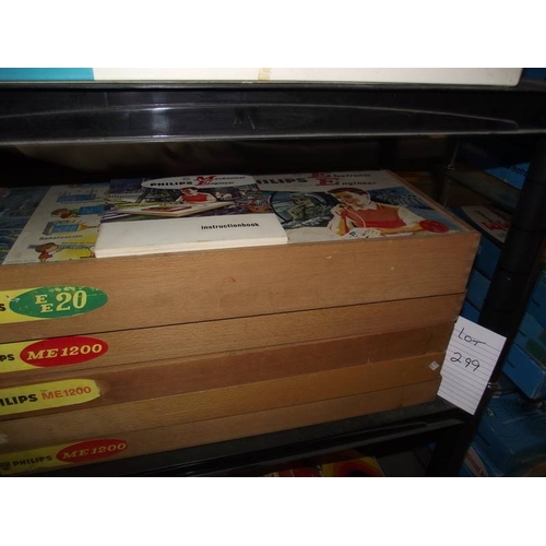 299 - 6 Philips/Norelco mechanical engineer kits ME1200, (1 EE20)  some components may be missing so being... 