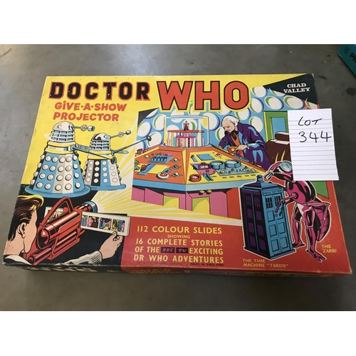 344 - Dr. Who Give -A-Show projector, complete in box