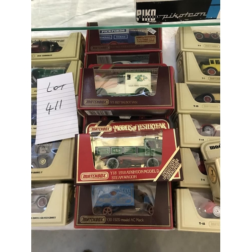 411 - A good selection of Matchbox models of Yesteryear