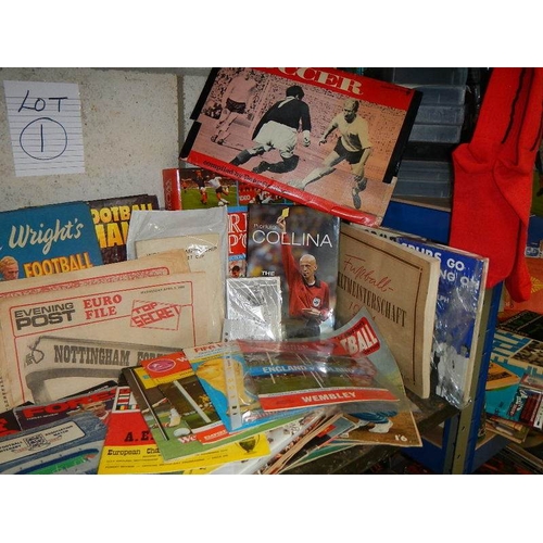 1 - A good interesting lot of football memorabilia including World Cup, England v Poland, England v Hung... 