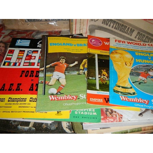 1 - A good interesting lot of football memorabilia including World Cup, England v Poland, England v Hung... 