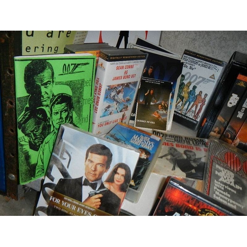 10 - One shelf of James Bond 007 pictures, magazines, CD's etc.,