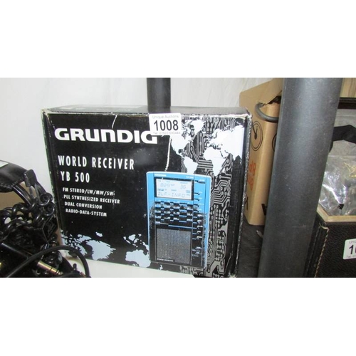 1008 - A Grundig YB500 world receiver, working but missing battery cover.