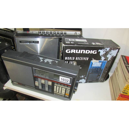 1032 - A Grundig YB500, brand new,boxed, working, a Grundig Satellit 400 working and a Grundig 1001, untest... 