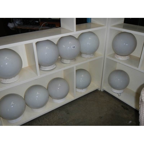 1349 - 10 Industrial globe lamp shades.