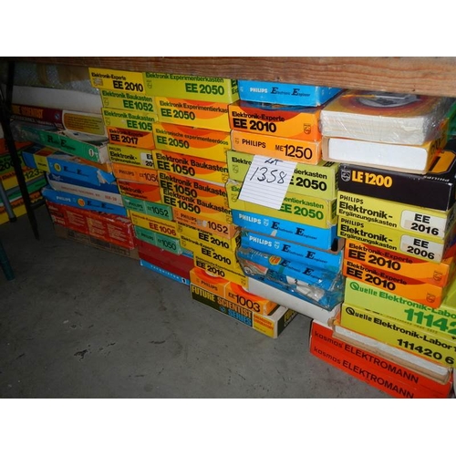 1358 - A large quantity of vintage electric sets, chemistry sets, future scientist sets etc (incomplete).