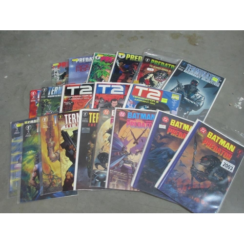 2003 - Approx 16 Predator and Terminator related comics Dark Horse including some sets Batman versus Predat... 