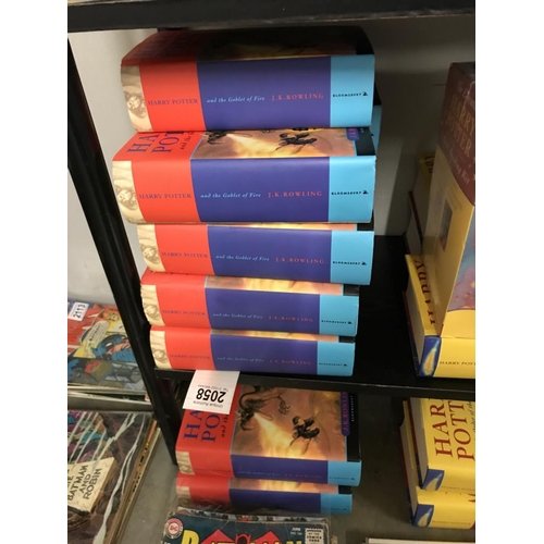 2058 - 11 copies of Harry Potter & The Goblet of Fire, first editions