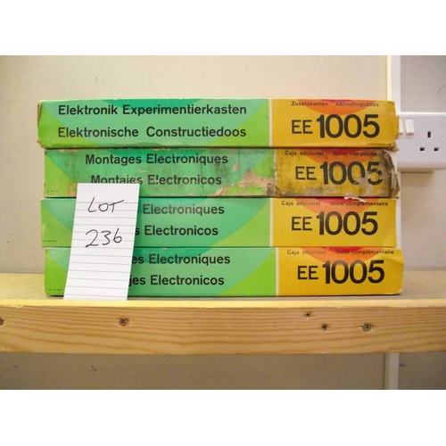 236 - 4 German Philips/Norelco electronic engineer kits EE1005, all sealed inside, boxes a/f, being sold a... 