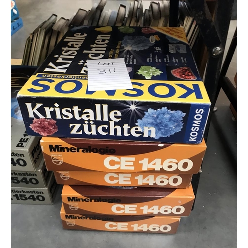 311 - 4 Philips mineral kits (German) CE1460, & 1 other, some boxes a/f,  some components may be missing s... 