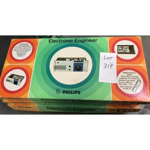 317 - 4 Philips EE1003 electronic engineering kits, may be missing some components, so being sold as seen,... 