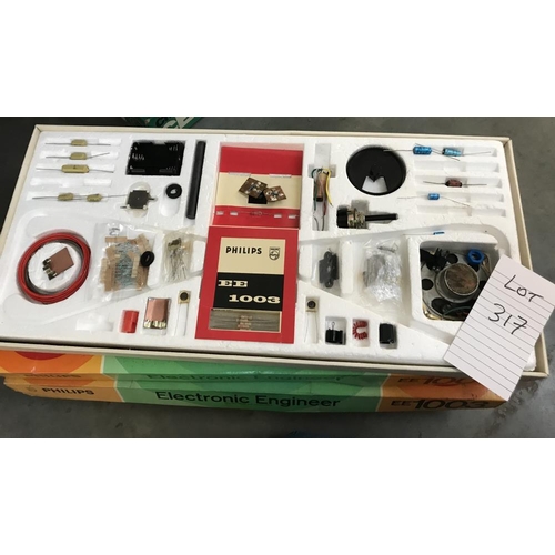 317 - 4 Philips EE1003 electronic engineering kits, may be missing some components, so being sold as seen,... 