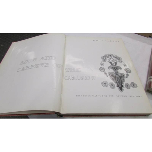 3296 - 3 books entitles 'European Carpets'. 'Rugs & Carpets of the Orient' and 'Techniques of Rug Weaving'.