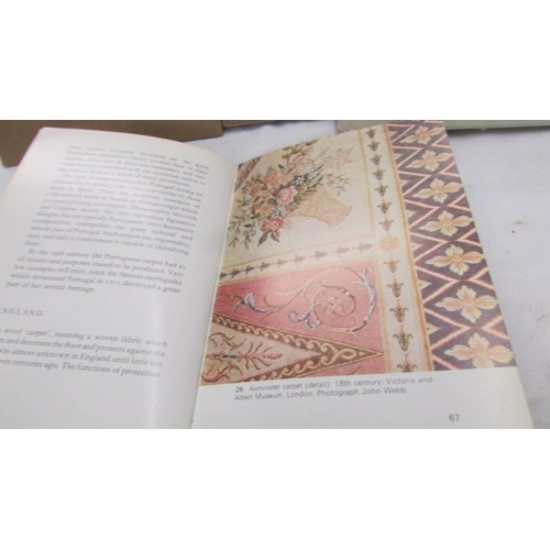 3296 - 3 books entitles 'European Carpets'. 'Rugs & Carpets of the Orient' and 'Techniques of Rug Weaving'.